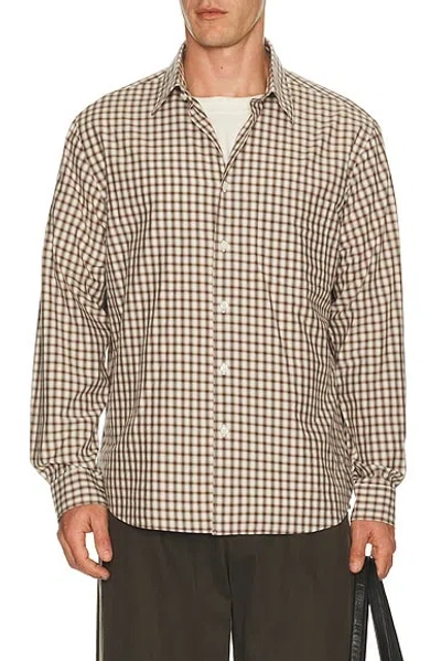 Theory Park Check Weekend Shirt In Multi