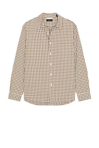 Theory Park Check Weekend Shirt In Multi