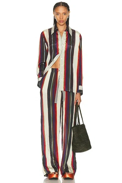 Christopher John Rogers Morris Stripe Relaxed Pant In Multi