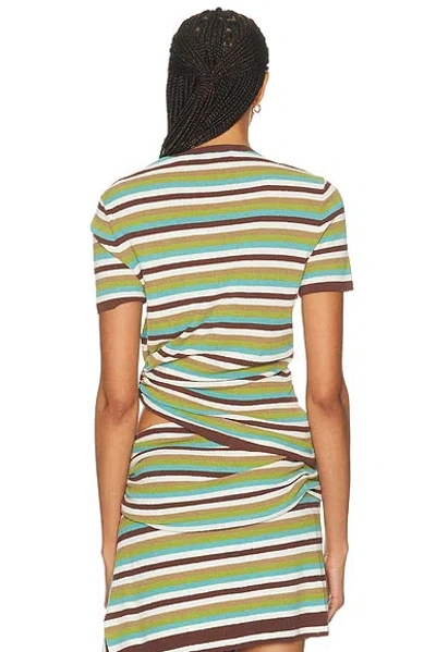 Christopher Esber Stripe Knit Orbit Tee In Multi