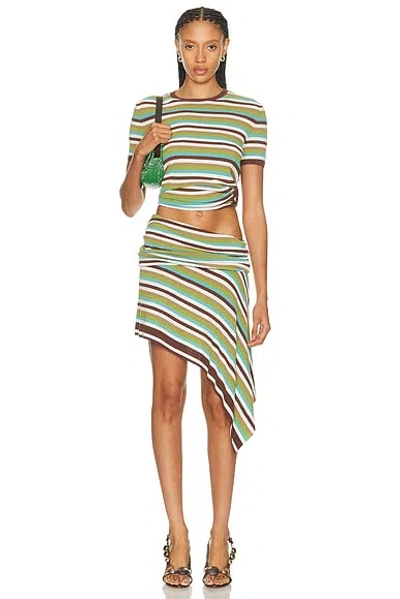 Christopher Esber Stripe Knit Orbit Tee In Multi