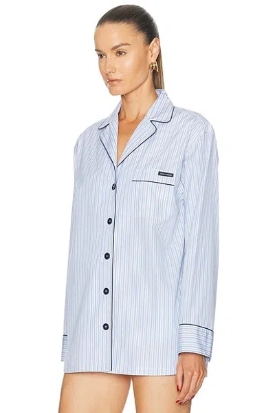 Dolce & Gabbana Button Up Top In Blue