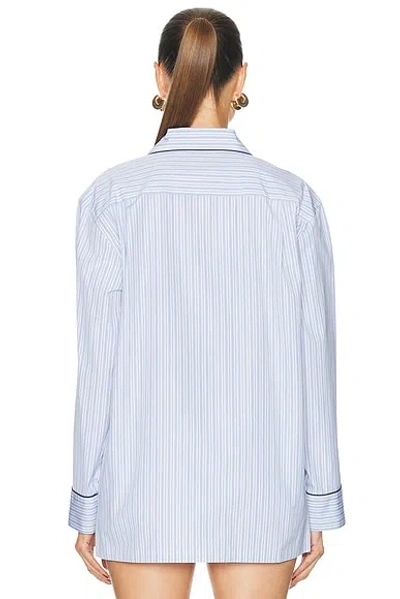 Dolce & Gabbana Button Up Top In Blue