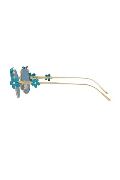 Loewe Signature Oval Sunglasses In Gold