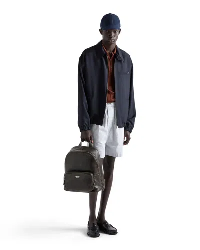 Prada Distressed Nappa Leather Backpack In Brown