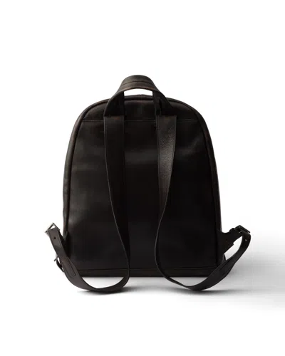 Prada Distressed Nappa Leather Backpack In Brown