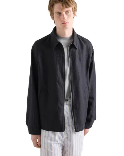 Prada Linen Jacket In Black