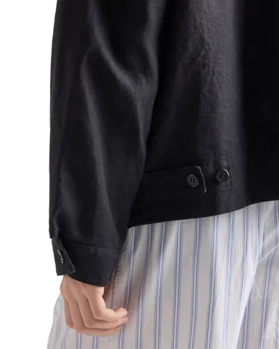 Prada Linen Jacket In Black
