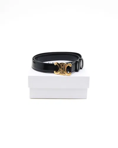 Celine Céline Triomphe Belt Size 75 In Black