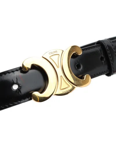 Celine Céline Triomphe Belt Size 75 In Black
