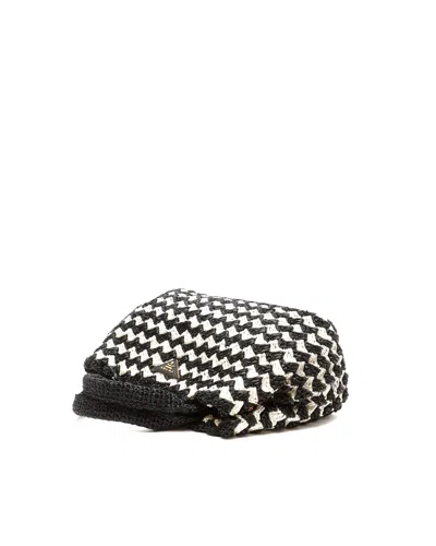 Prada Canapa Raffia Tote Bag In Multi