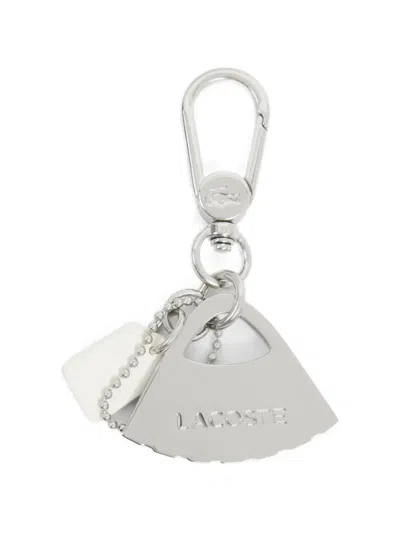 Lacoste Lenglen Charm Keyring In Metallic