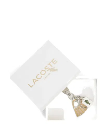 Lacoste Lenglen Charm Keyring In Metallic