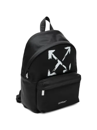 Off-white Arrows-paint Backpack In Black
