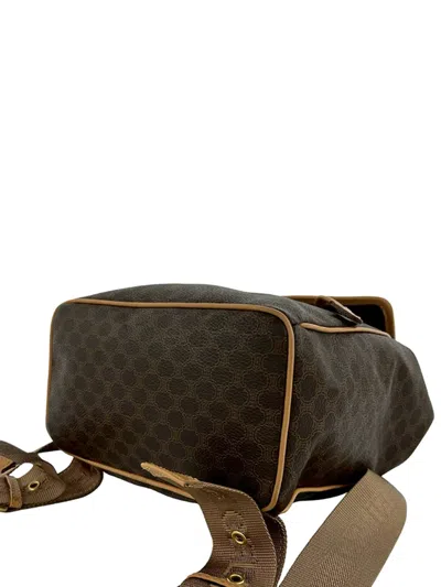 Pre-owned Celine 2014 Macadam Backpack In Brown