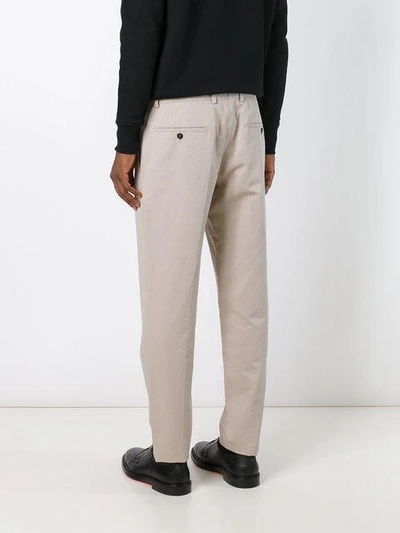 Shop Ami Alexandre Mattiussi Straight Trousers In Neutrals