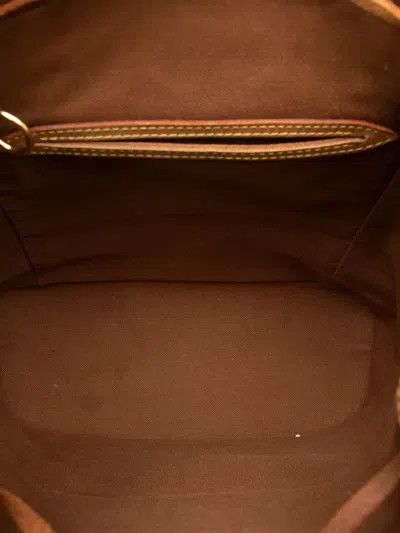 Pre-owned Louis Vuitton 2000 Monogram Montsouris Pm Backpack In Brown