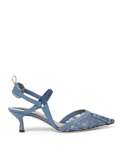 Fendi Mesh Slingbacks In Multi