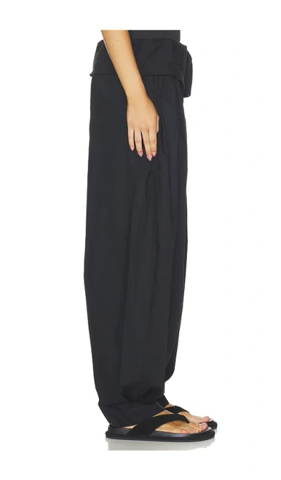 Weworewhat Pull On Fold Over Pants In Black