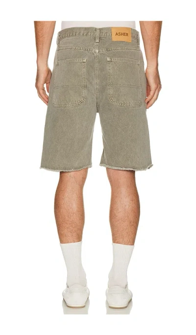 Asher Chance Painter Shorts In Green
