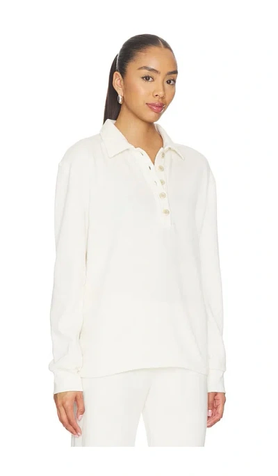 Citizen Of Humanity Vintage Inspired Polo Sweatshirt In White