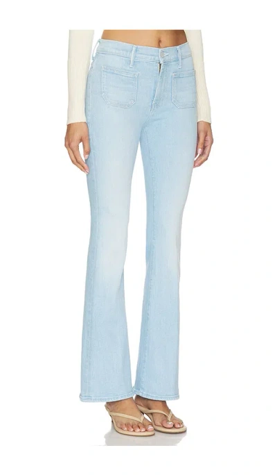 Mother Patch Pocket Weekend Jeans In Blue