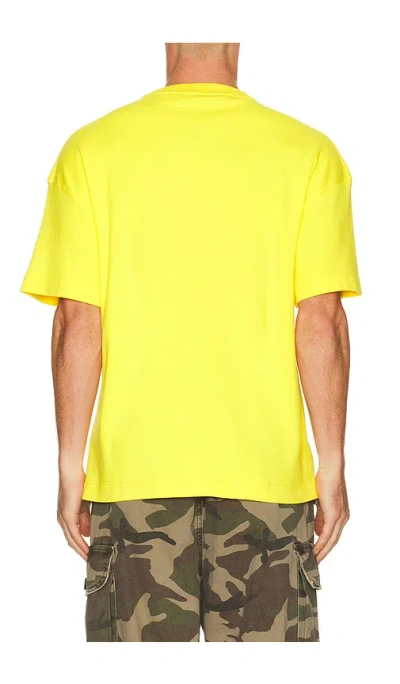 Palm Angels Palm Leaf Graphic T-shirt In Yellow