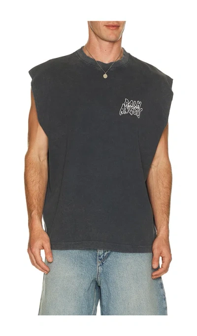 Palm Angels Distressed-detail Tank Top In Brown