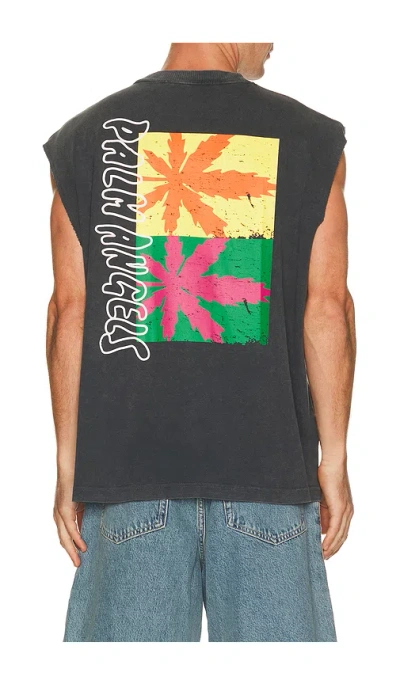 Palm Angels Distressed-detail Tank Top In Brown