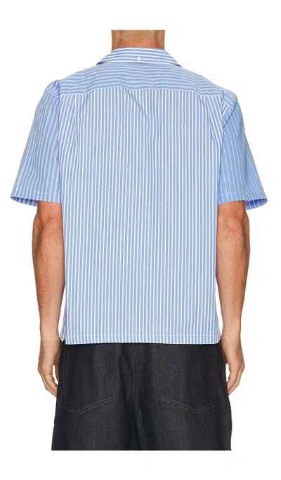 Rag & Bone Avery Poplin Shirt Blmst In Blue