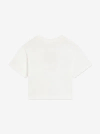 Dolce & Gabbana Baby Girls Floral Dg Logo T-shirt In White