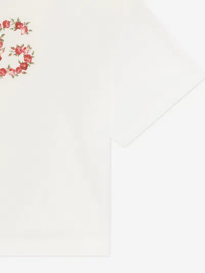 Dolce & Gabbana Baby Girls Floral Dg Logo T-shirt In White