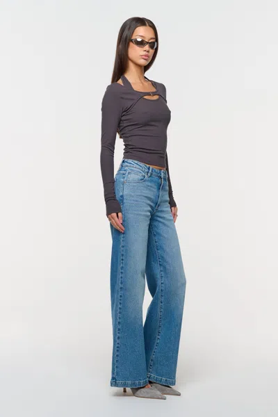 Abrand Jeans Us Pixie Halter Top In Brown