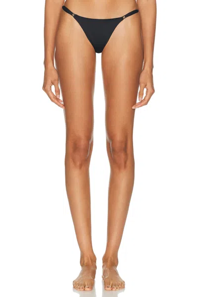 Skims Iconic Swim String Bikini Bottom In Black