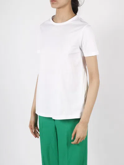 Herno Contrasting Gathered Panel T-shirt In White