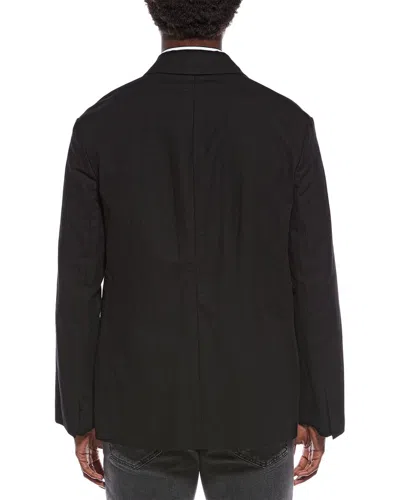 Lanvin Deconstructed Linen-blend Jacket In Black