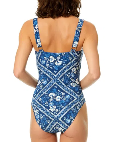Cece Belted One-piece In Blue