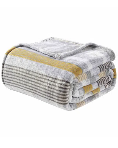 Luxury Home Printed Microfiber Bed Blanket In Multi