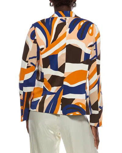 Marc Cain Printed Blazer In Blue