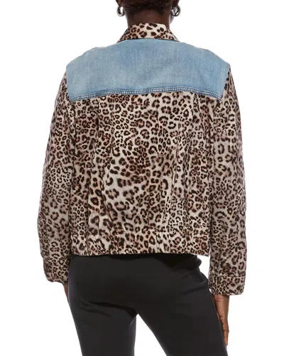 Marc Cain Mixed Media Jacket In Blue