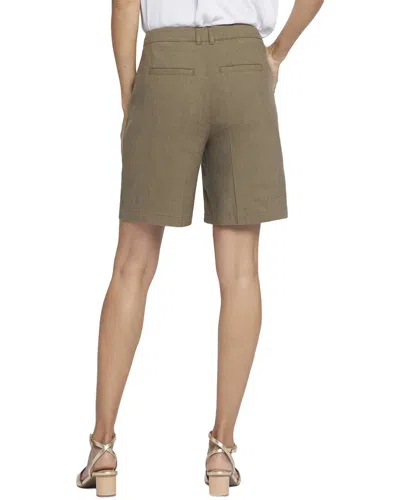 Nydj Relaxed Avocado Linen-blend Short In Green