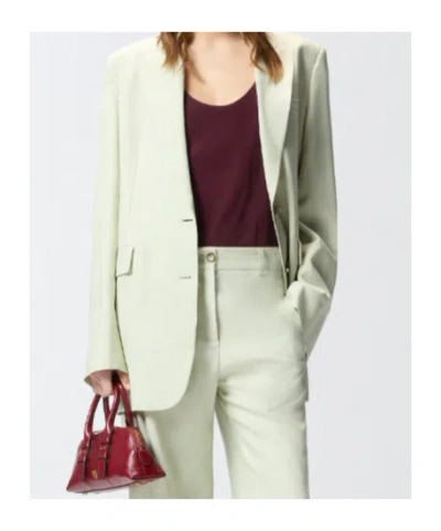 Pinko Flap Pocket Button Fastening Long Sleeve Jacket With Peaked Lapels In Green