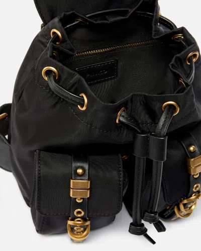 Pinko Nylon Backpack With Gold-colored Metal Details In Yellow