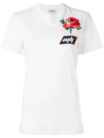 Au Jour Le Jour Patch Detail T-shirt In Bianco