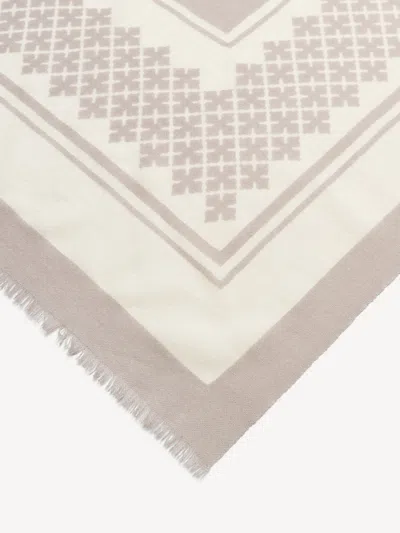 By Malene Birger Geometric-pattern Scarf In Neutral