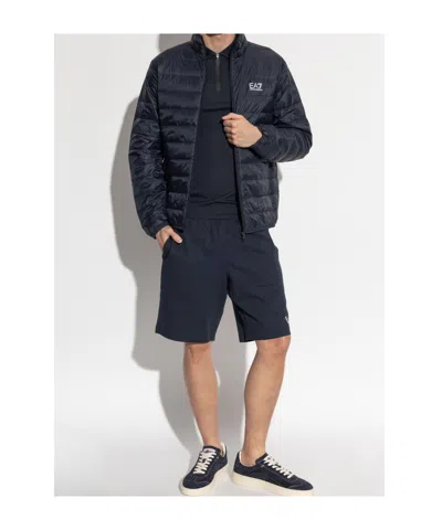 Ea7 Emporio Armani Core Identity Packable Down Jacket In Blue