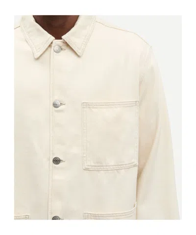 Samsoe & Samsoe Long-sleeved Denim Jacket In Brown