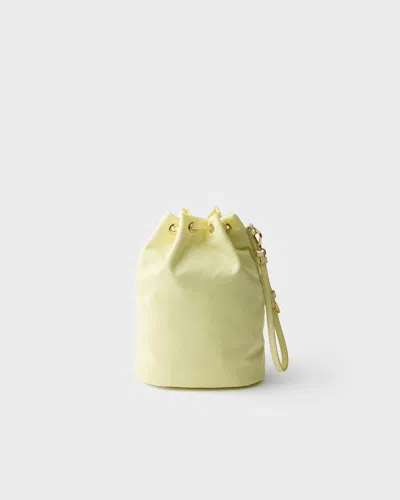 Prada Drawstring Clutch In Yellow