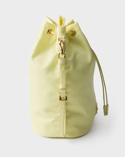 Prada Drawstring Clutch In Yellow