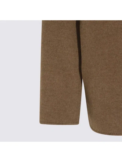 Kiton Button-front Overshirt Jacket In Brown